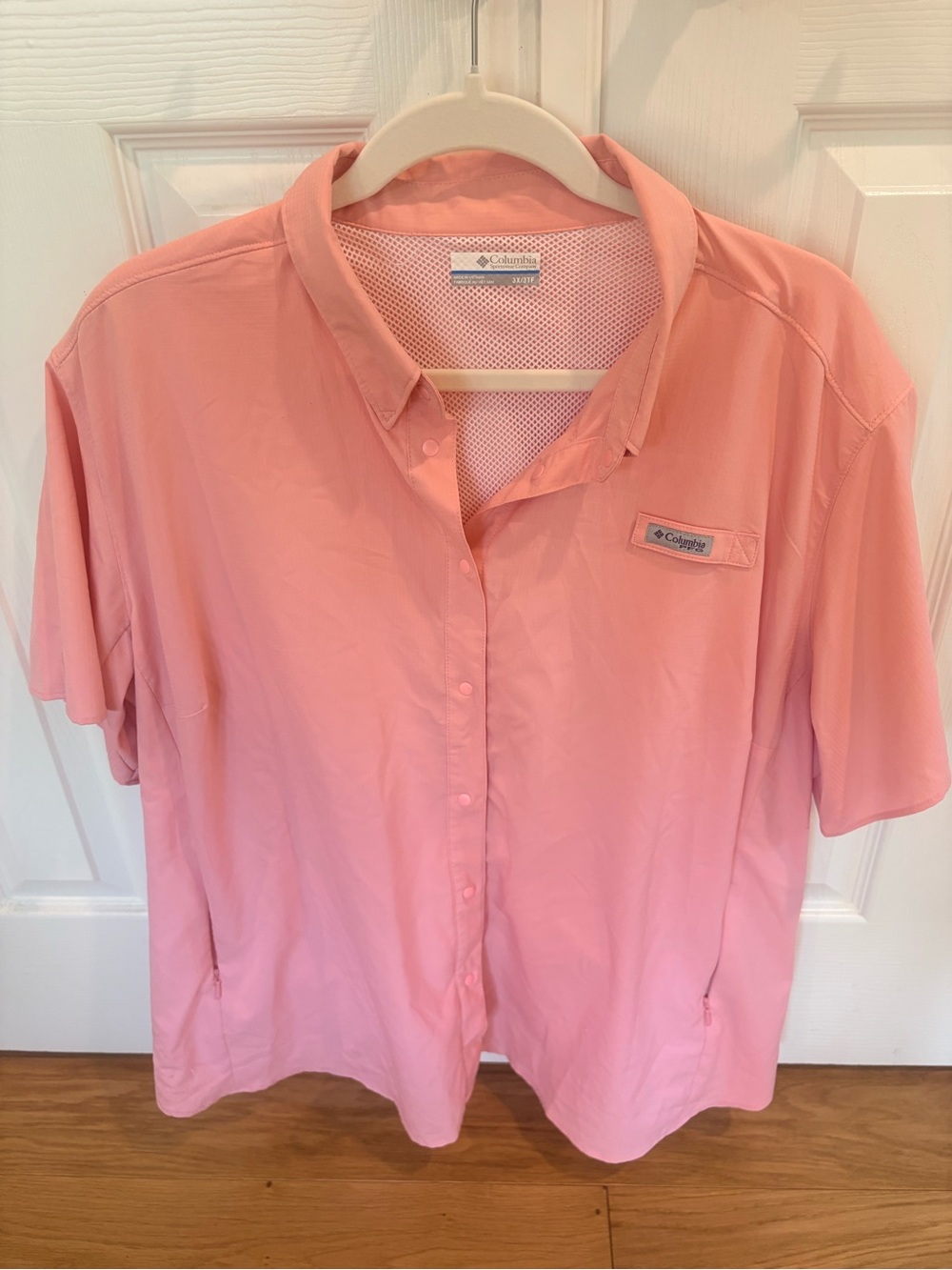 Columbia Men’s PFG Tamiami II Fishing Shirt-Salmon